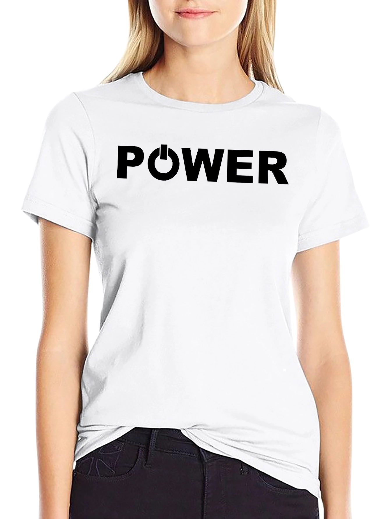 Mens Black POWER Graphic T-Shirt