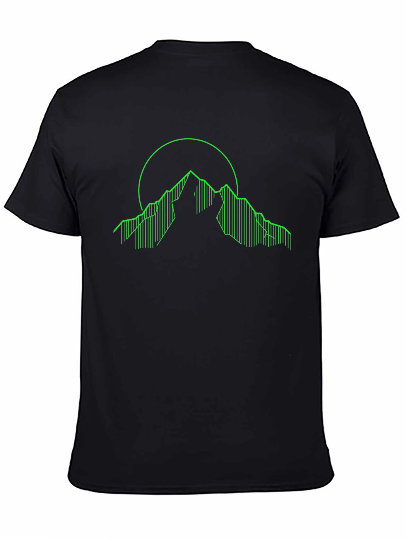 Neon Mountain Graphic Tee - Cool Geometric Design
