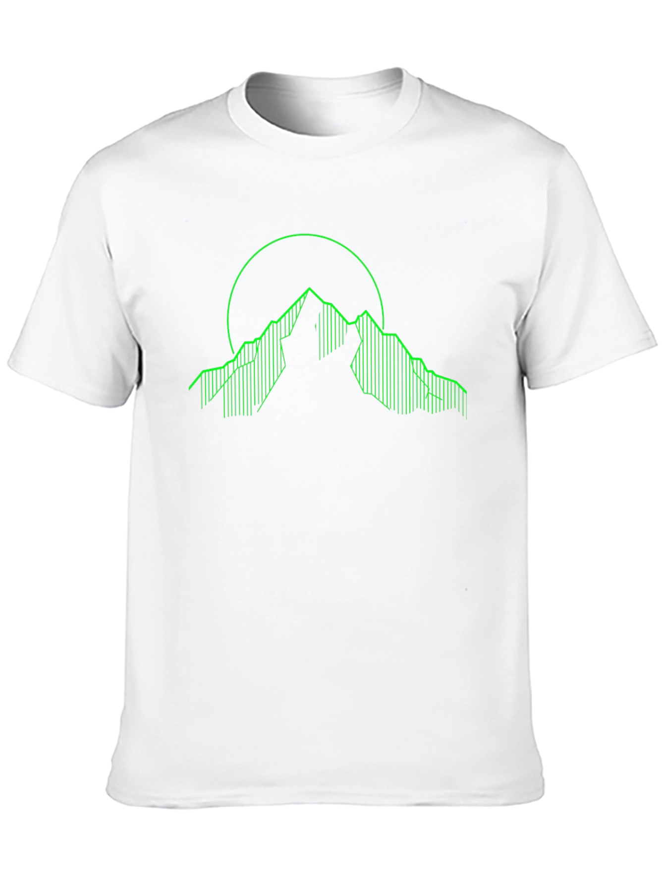 Neon Mountain Graphic Tee - Cool Geometric Design