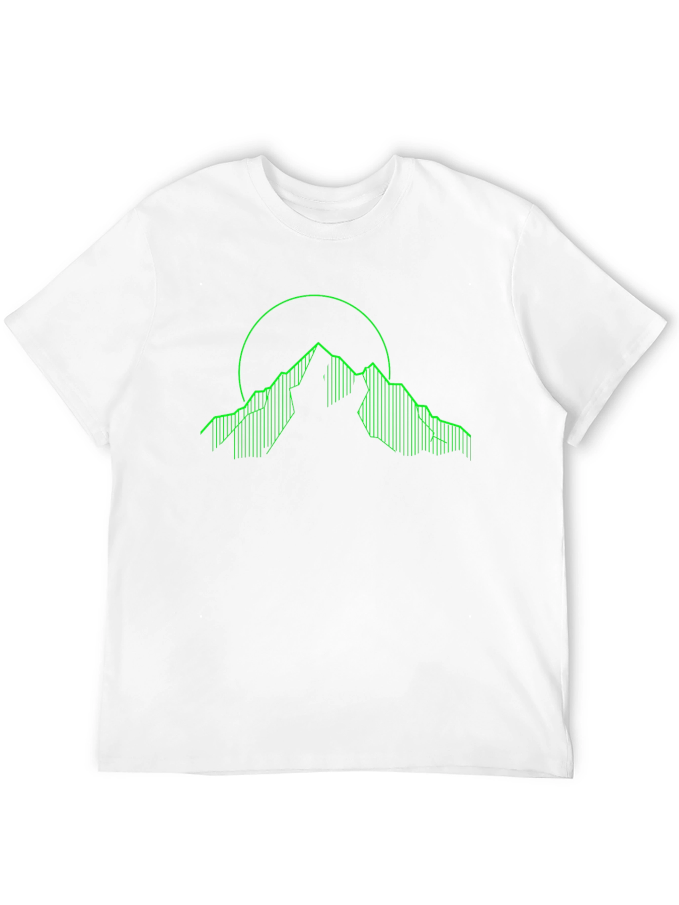 Neon Mountain Graphic Tee - Cool Geometric Design