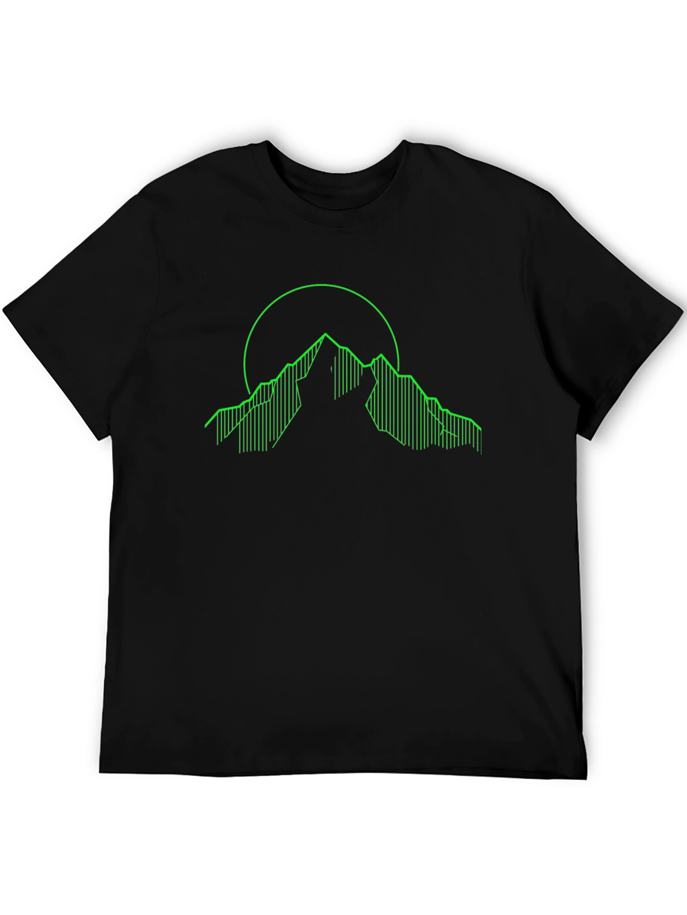 Neon Mountain Graphic Tee - Cool Geometric Design