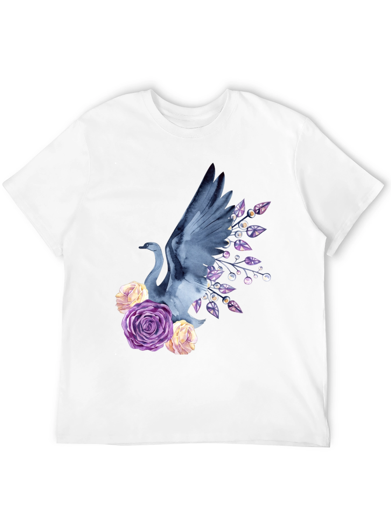 Swan & Floral Graphic Tee
