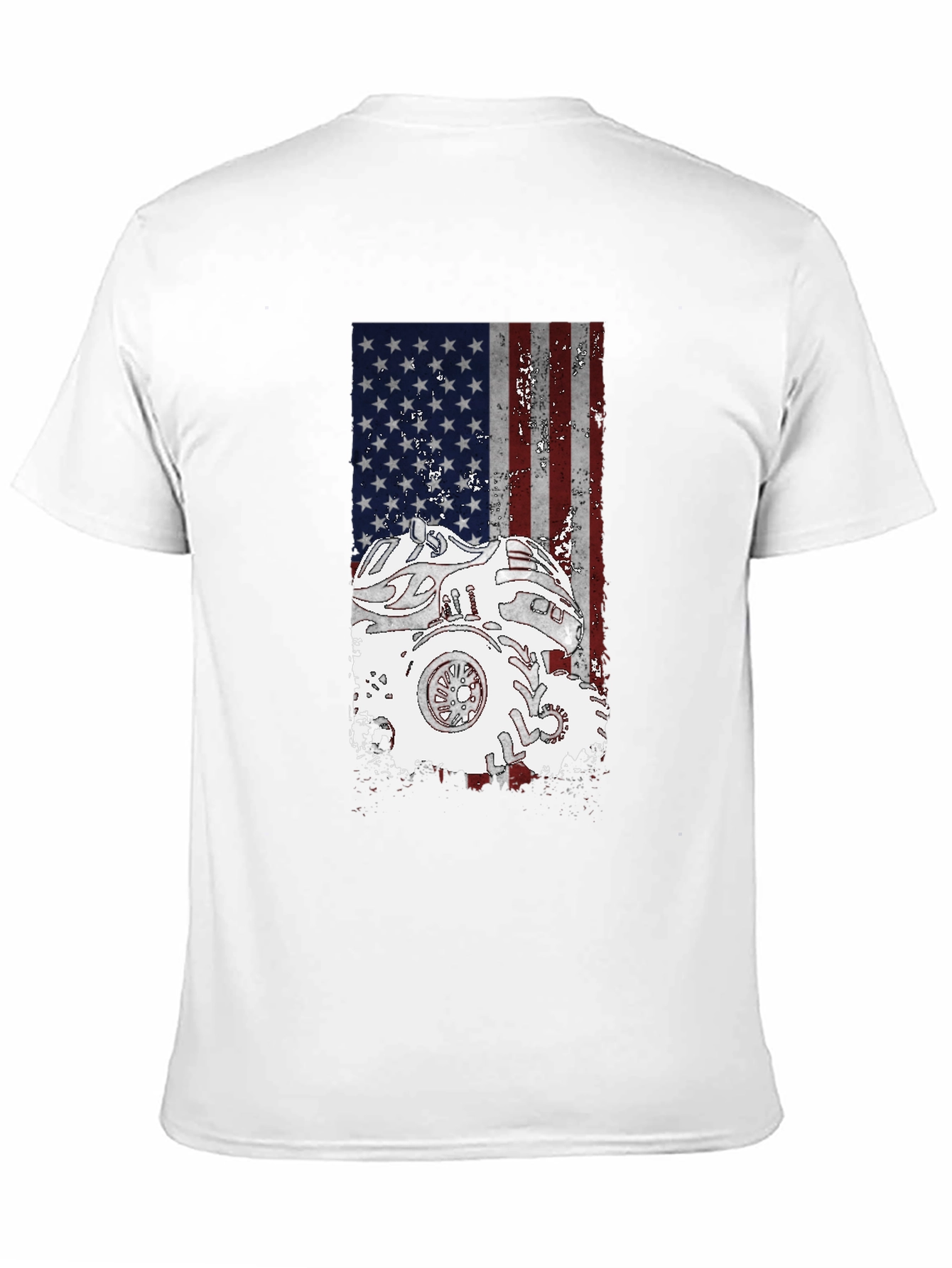 Monster Truck American Flag Graphic T-Shirt