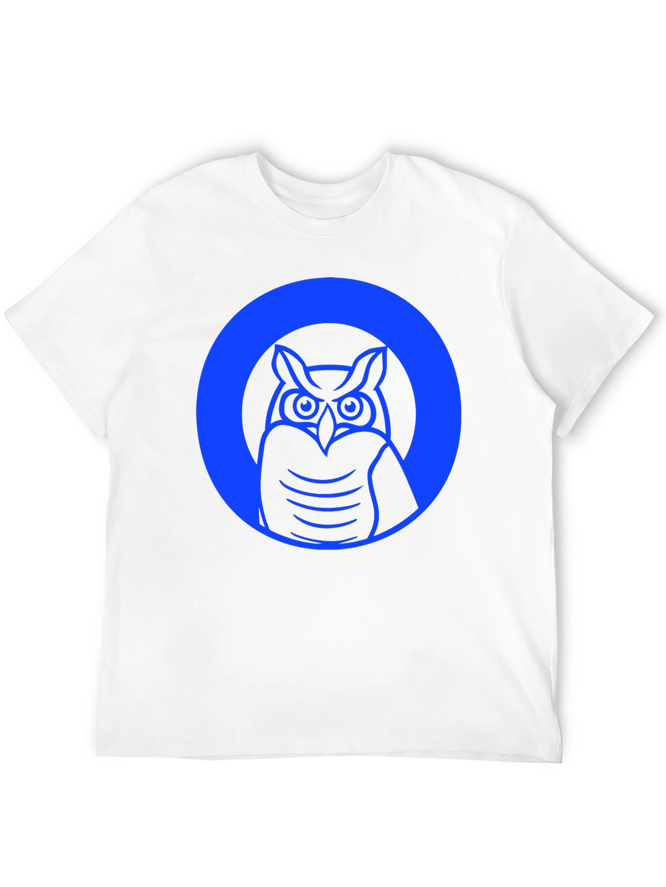 Owl Graphic Tee - Black Cotton Casual Shirt