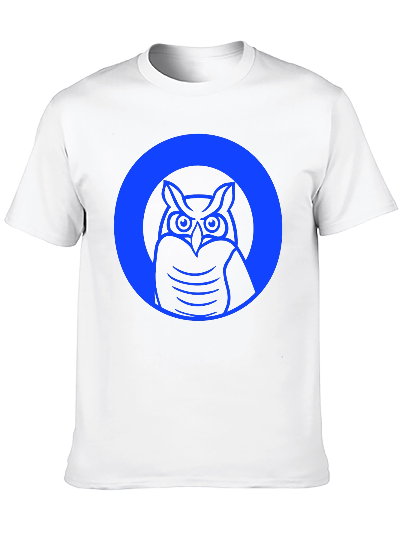 Owl Graphic Tee - Black Cotton Casual Shirt