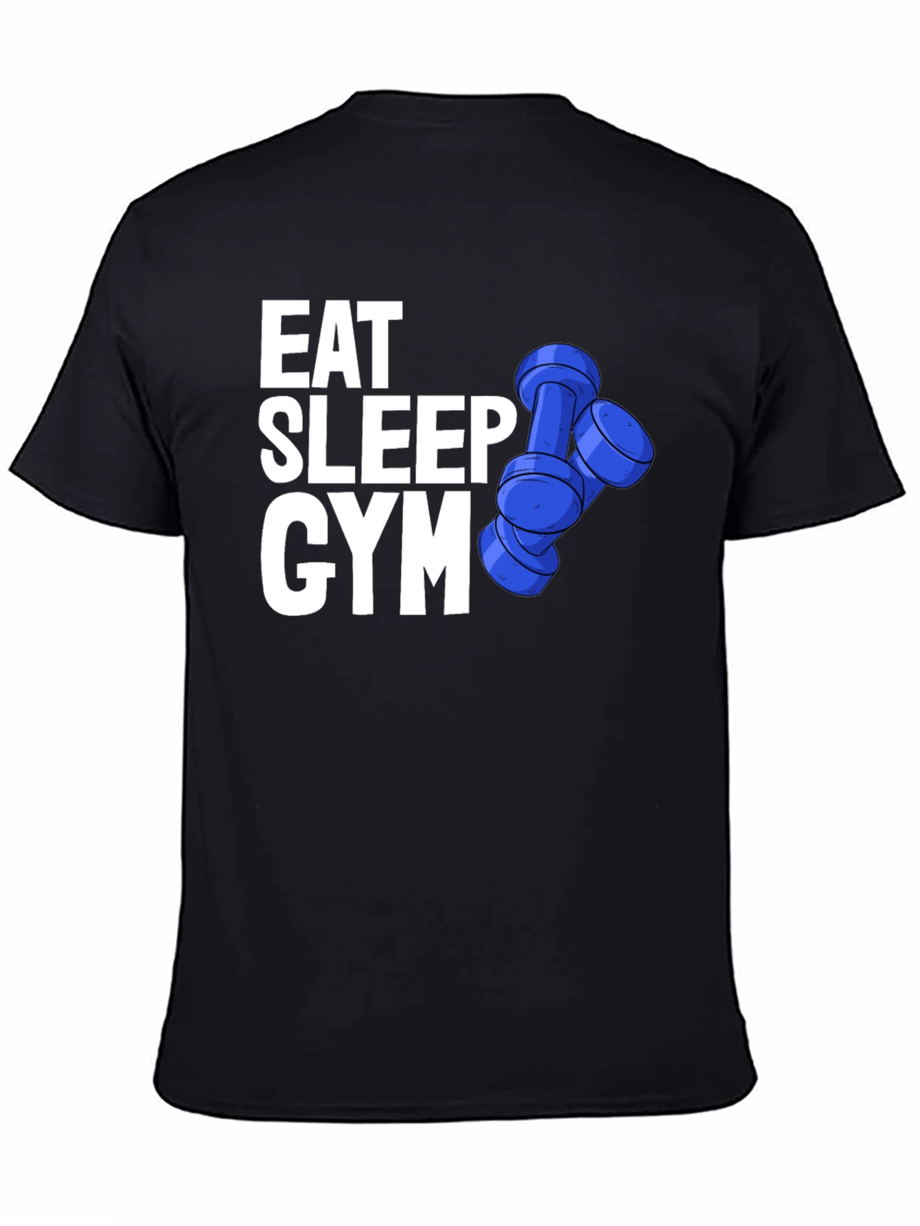 Eat Sleep Gym Black Graphic T-Shirt