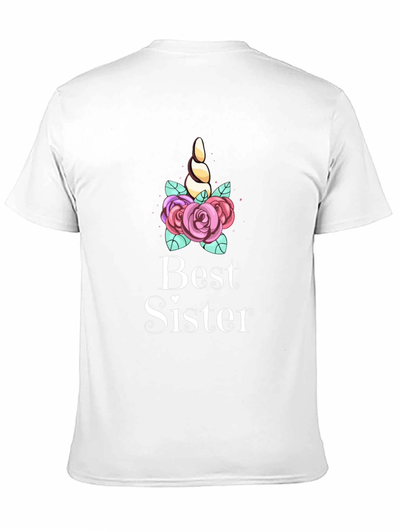 Best Sister Unicorn Tee - Black