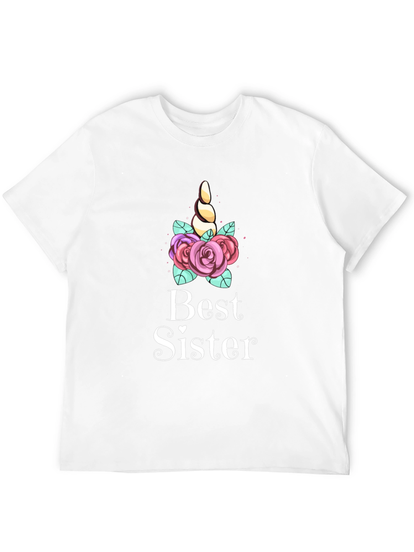 Best Sister Unicorn Tee - Black