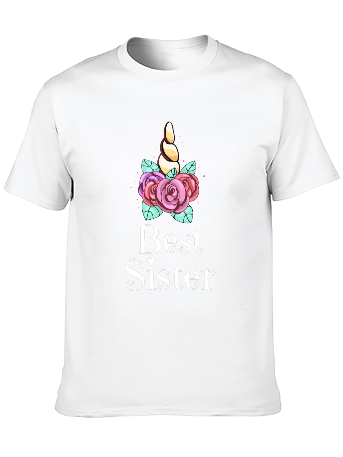 Best Sister Unicorn Tee - Black