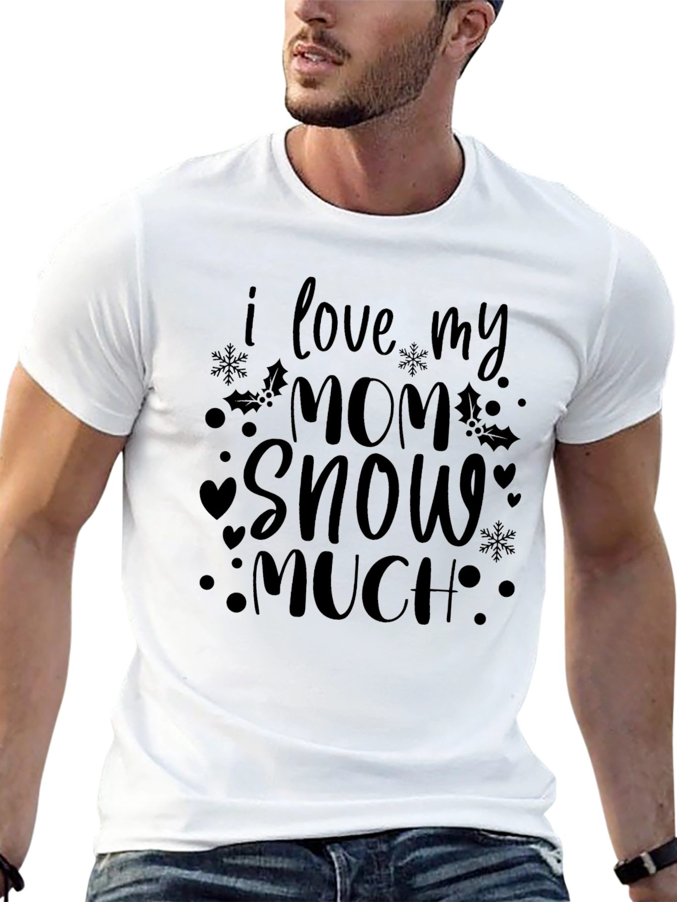 I Love My Mom Snow Much Graphic Tee