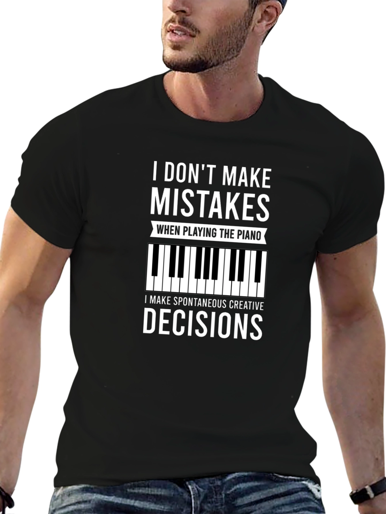 Funny Piano T-Shirt: I Dont Make Mistakes