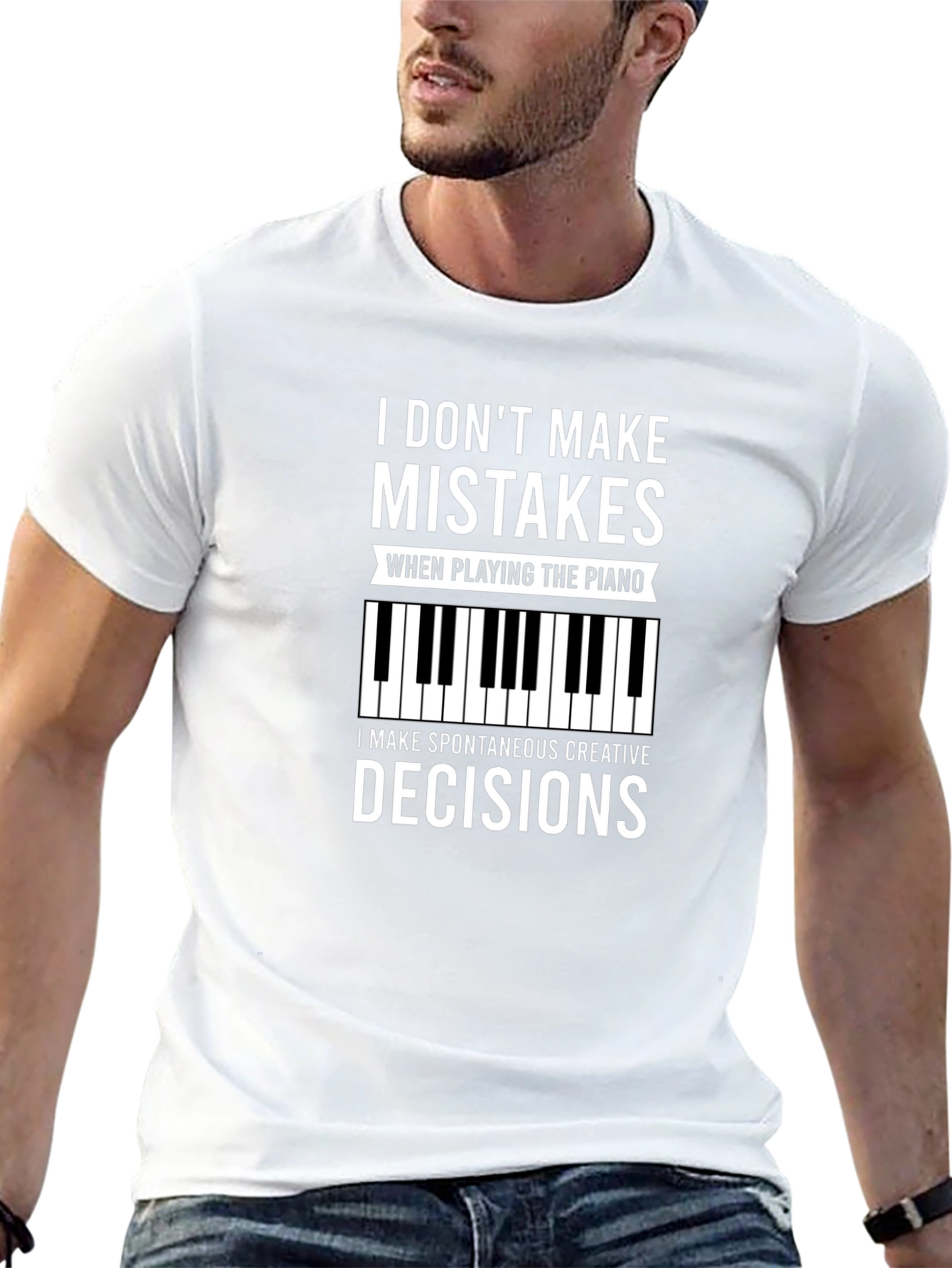Funny Piano T-Shirt: I Dont Make Mistakes