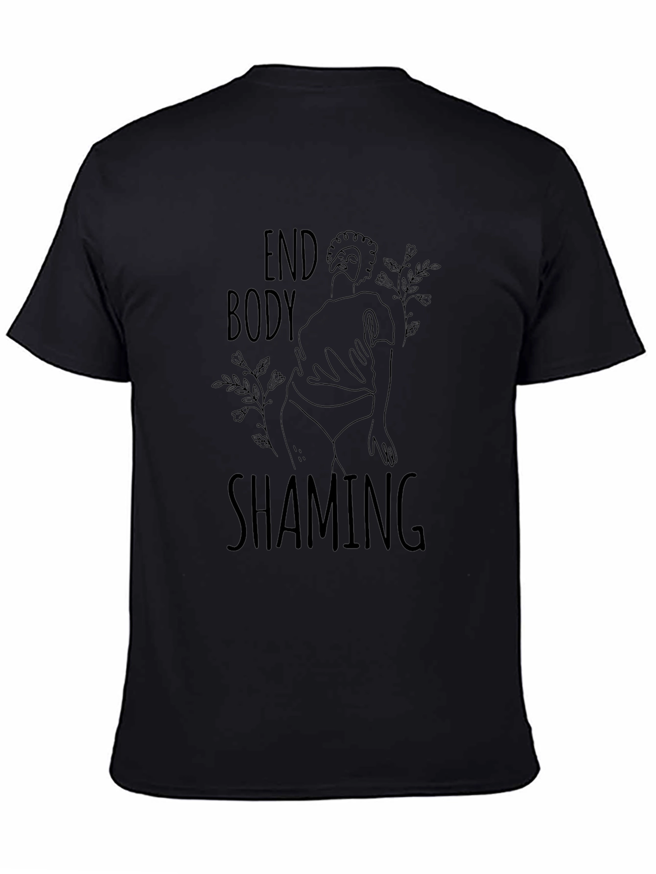 End Body Shaming Tee - Black Graphic T-Shirt