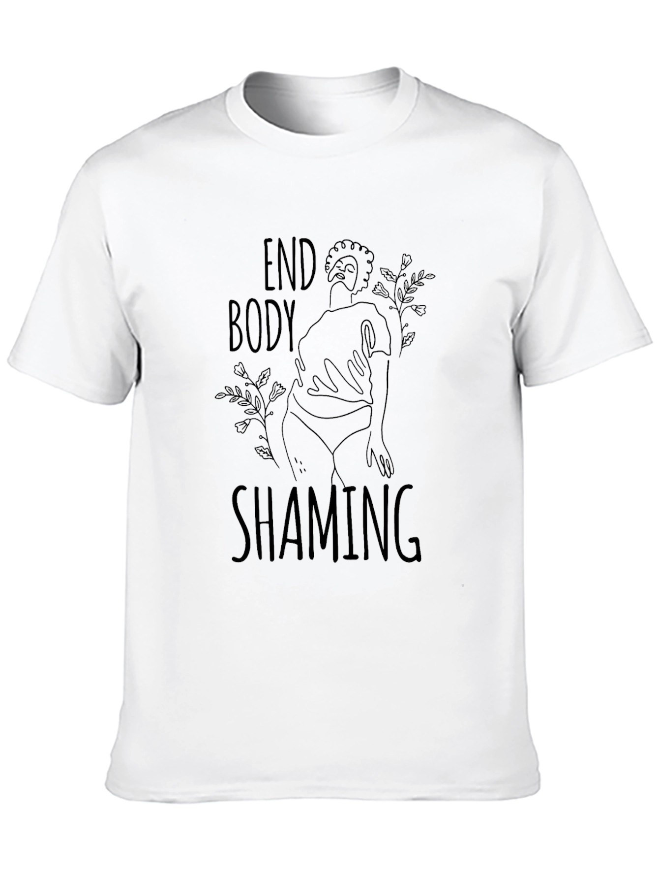 End Body Shaming Tee - Black Graphic T-Shirt