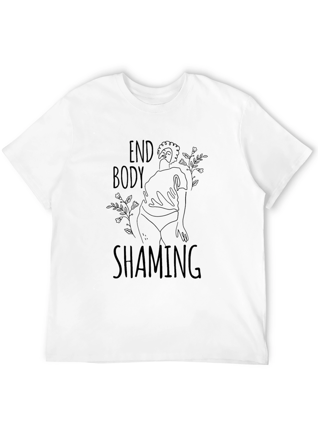 End Body Shaming Tee - Black Graphic T-Shirt