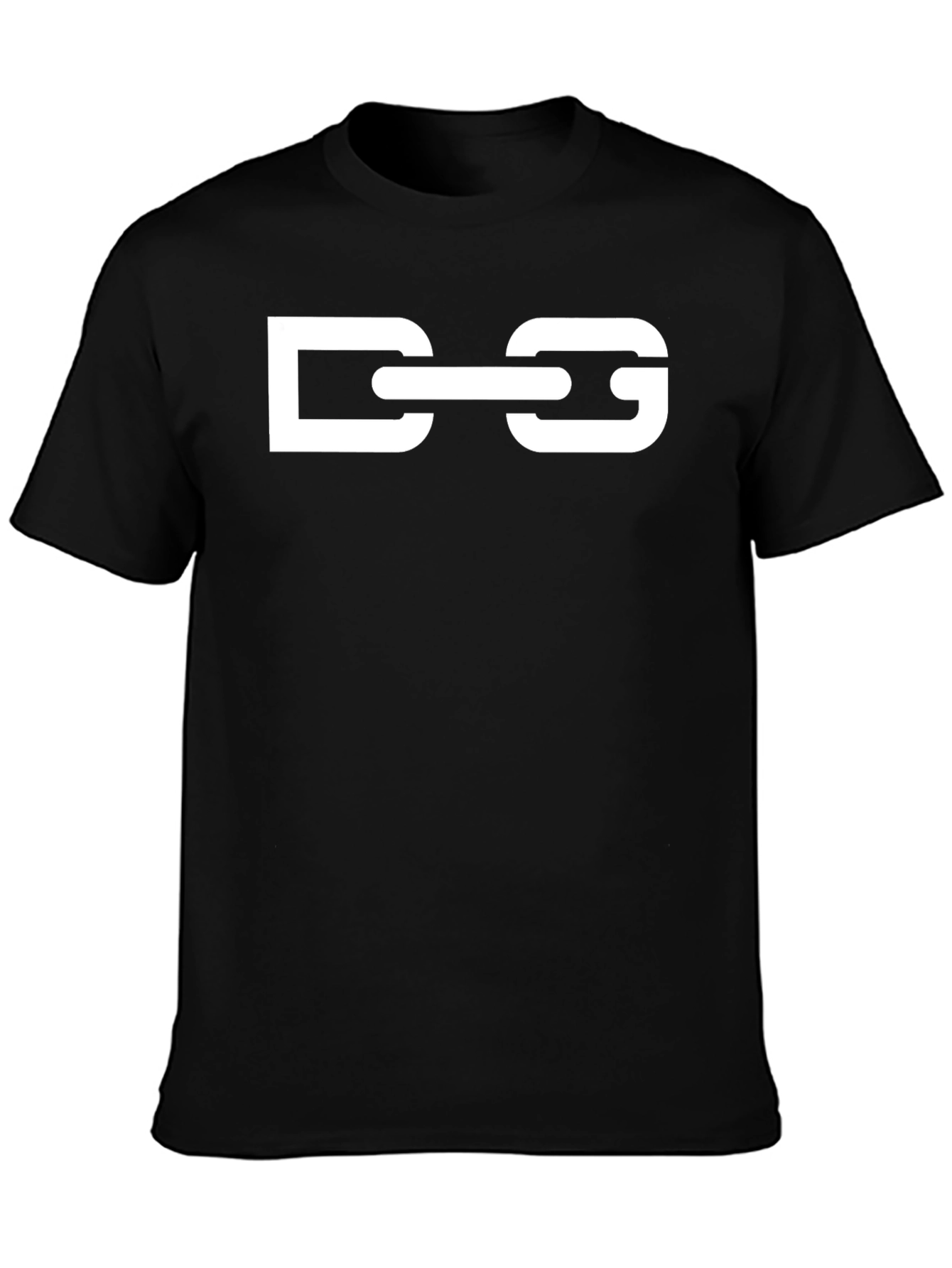 DG Chain Graphic Tee - Stylish Black Cotton T-Shirt