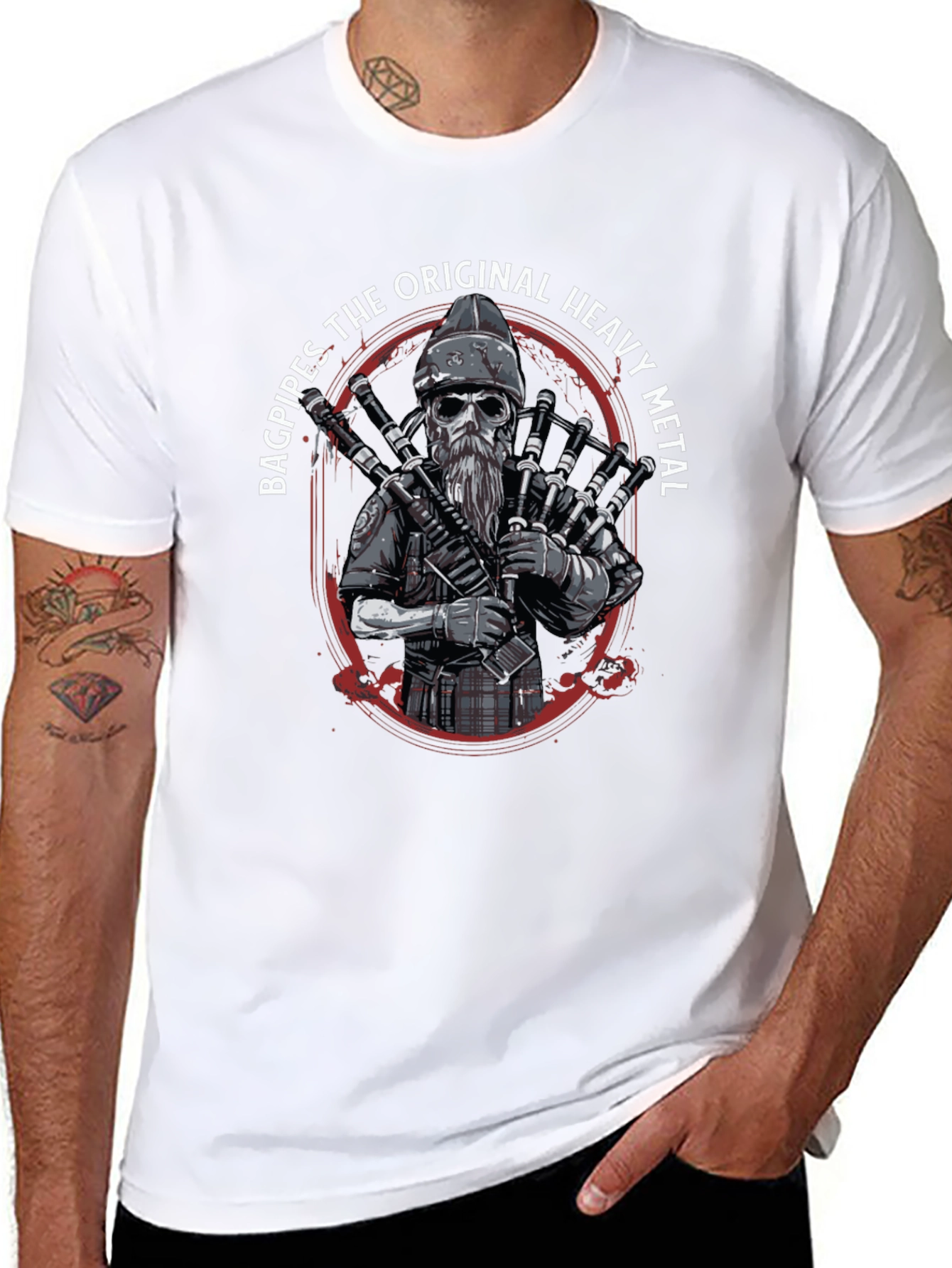 Bagpipes Original Heavy Metal T-Shirt
