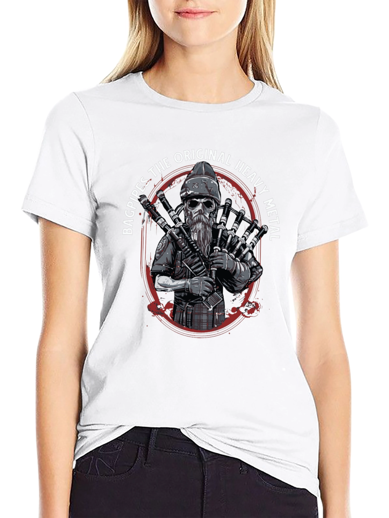 Bagpipes Original Heavy Metal T-Shirt