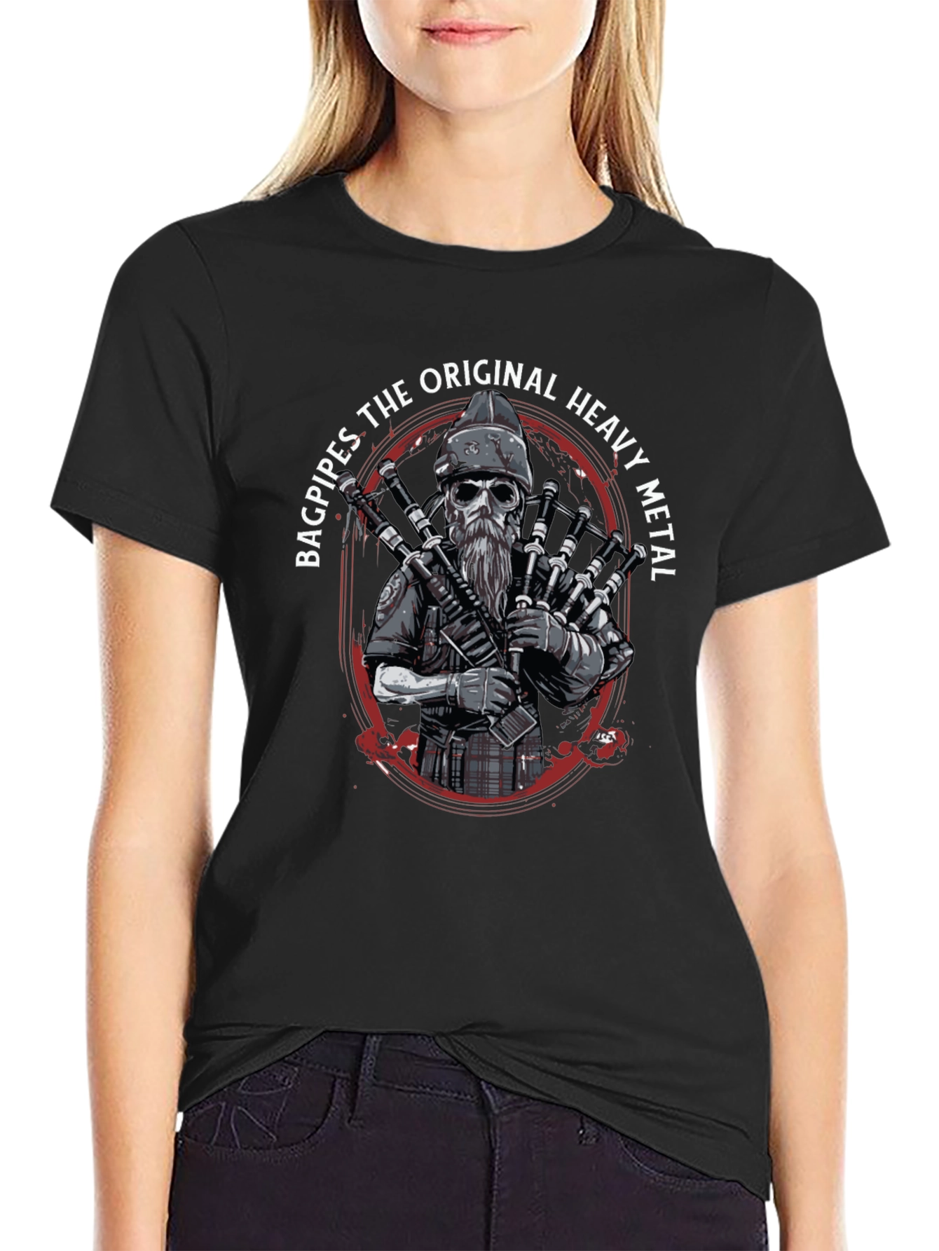 Bagpipes Original Heavy Metal T-Shirt