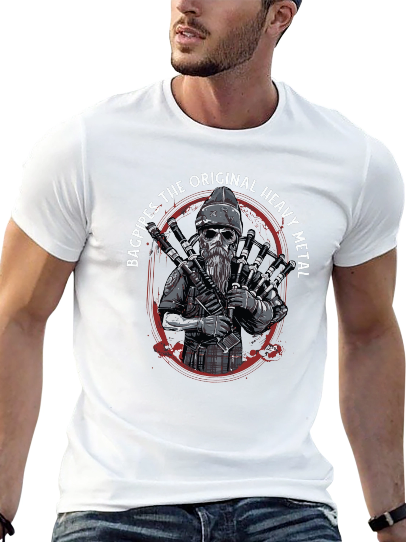 Bagpipes Original Heavy Metal T-Shirt