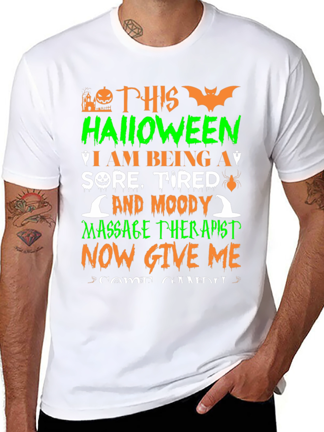 Halloween Massage Therapist Graphic T-Shirt