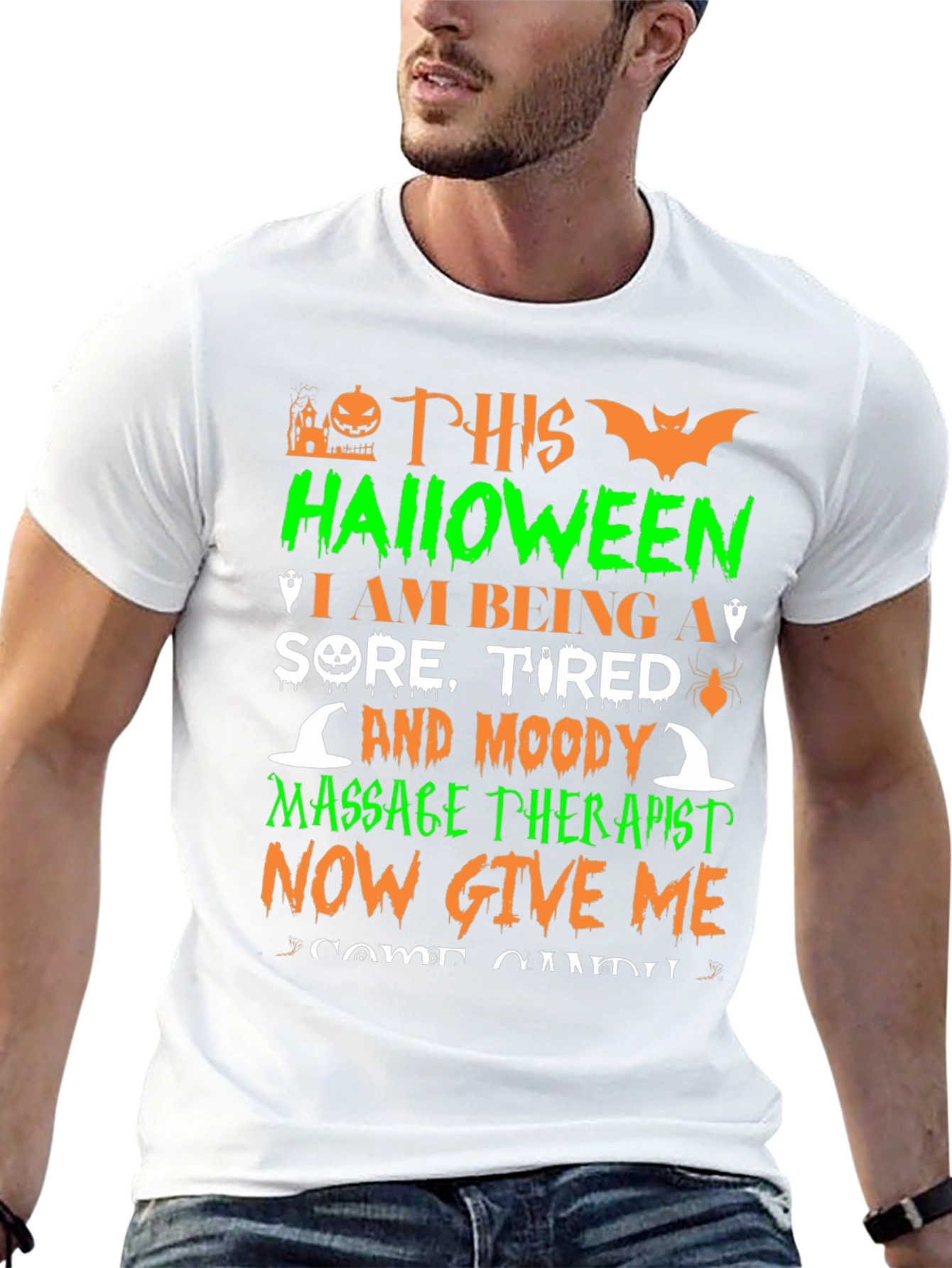 Halloween Massage Therapist Graphic T-Shirt