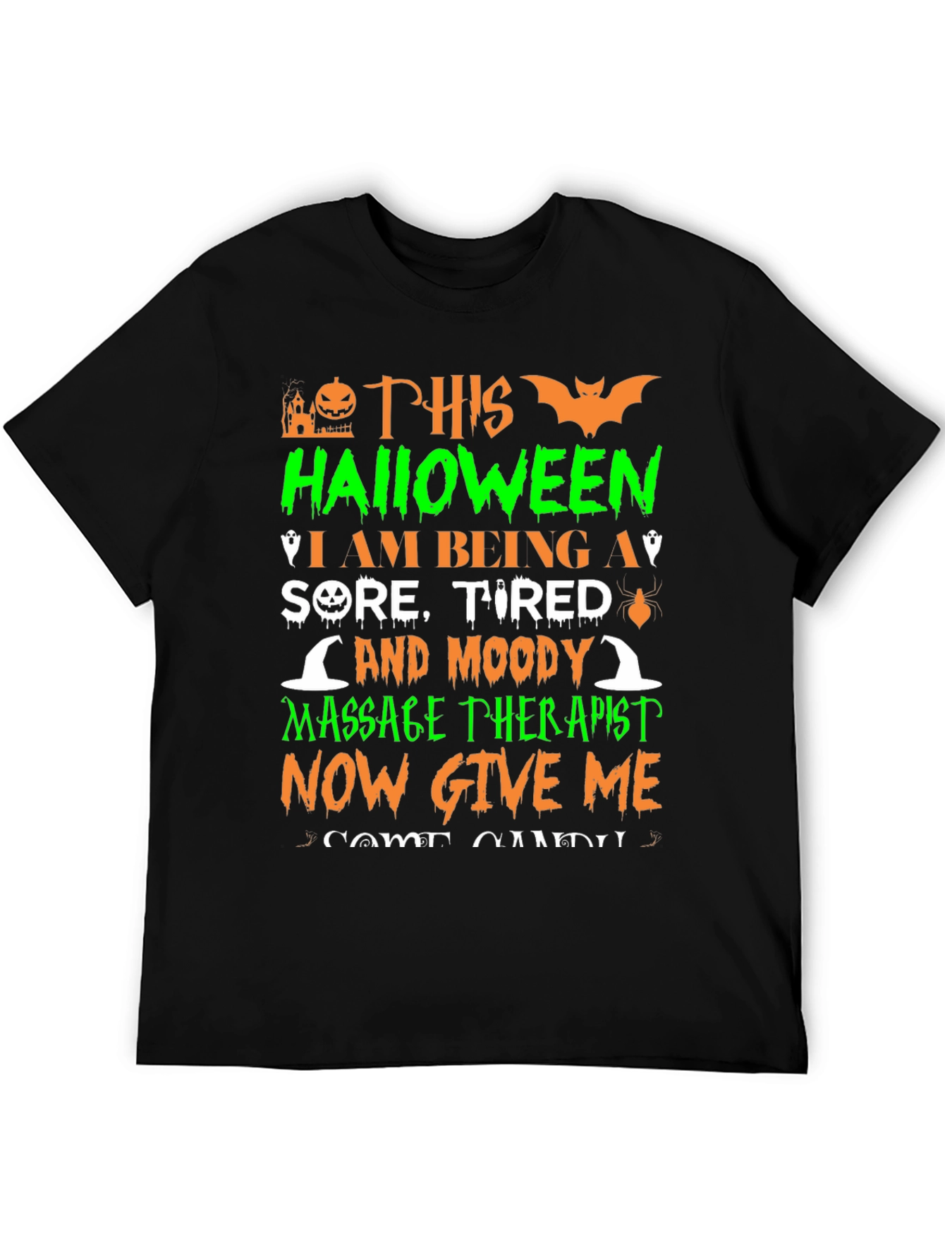Halloween Massage Therapist Graphic T-Shirt