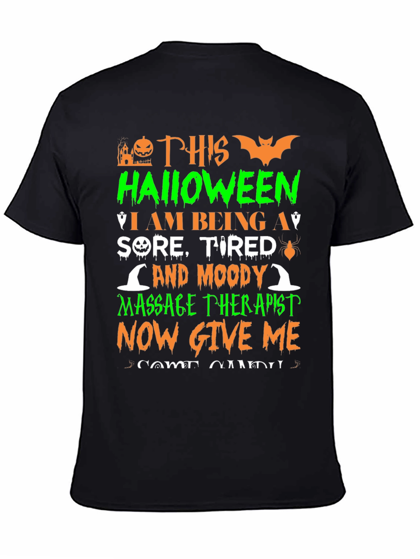 Halloween Massage Therapist Graphic T-Shirt