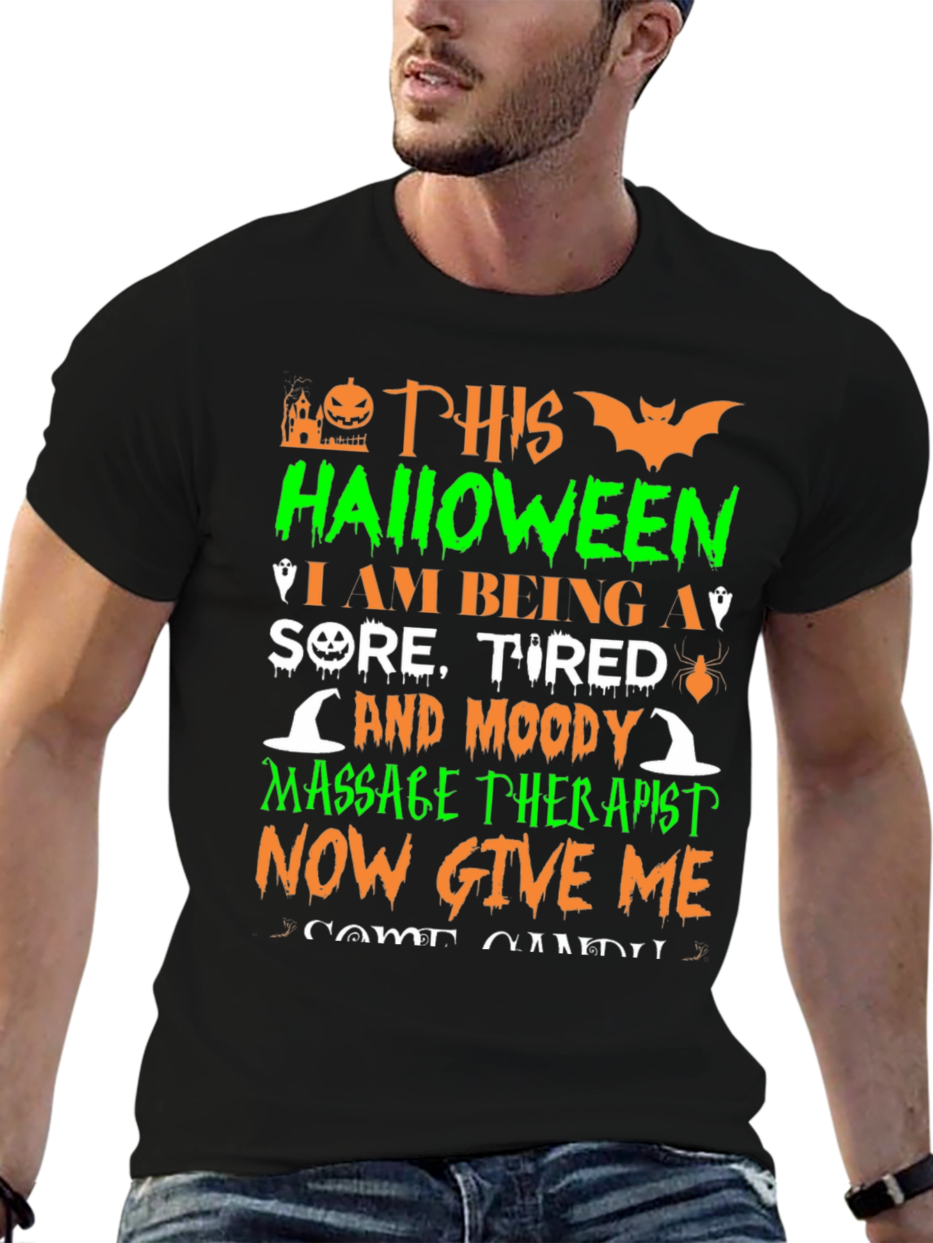 Halloween Massage Therapist Graphic T-Shirt