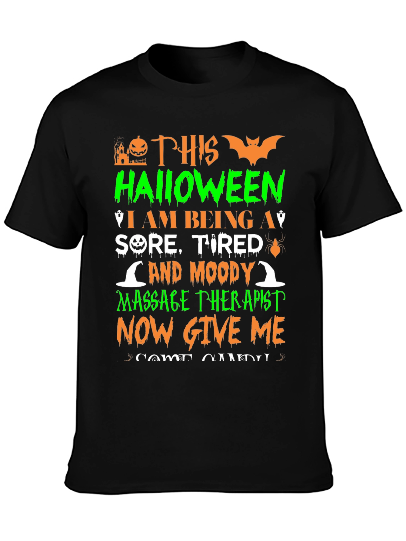 Halloween Massage Therapist Graphic T-Shirt