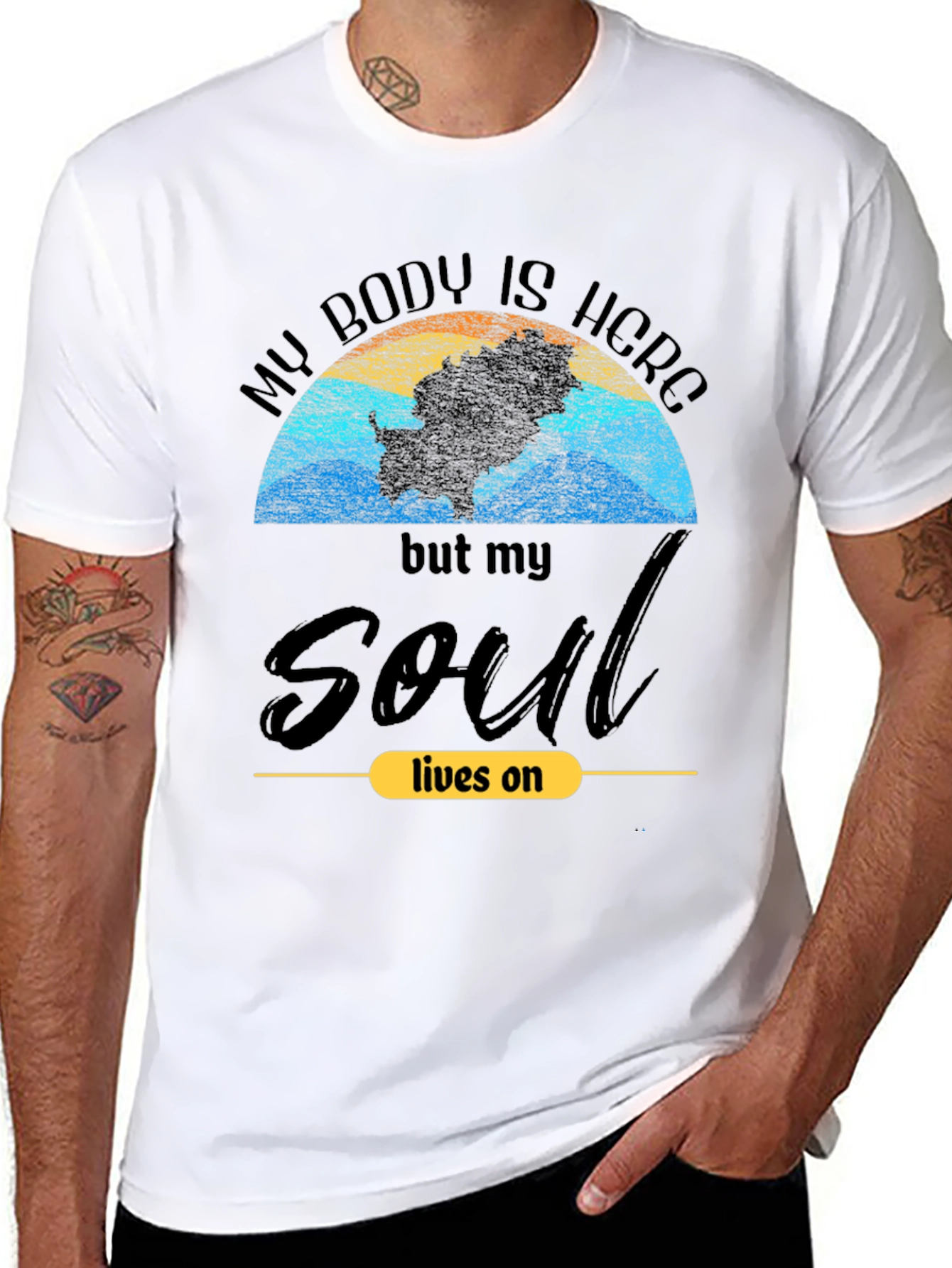 Soul Lives On Graphic Tee - Trendy Unisex T-Shirt