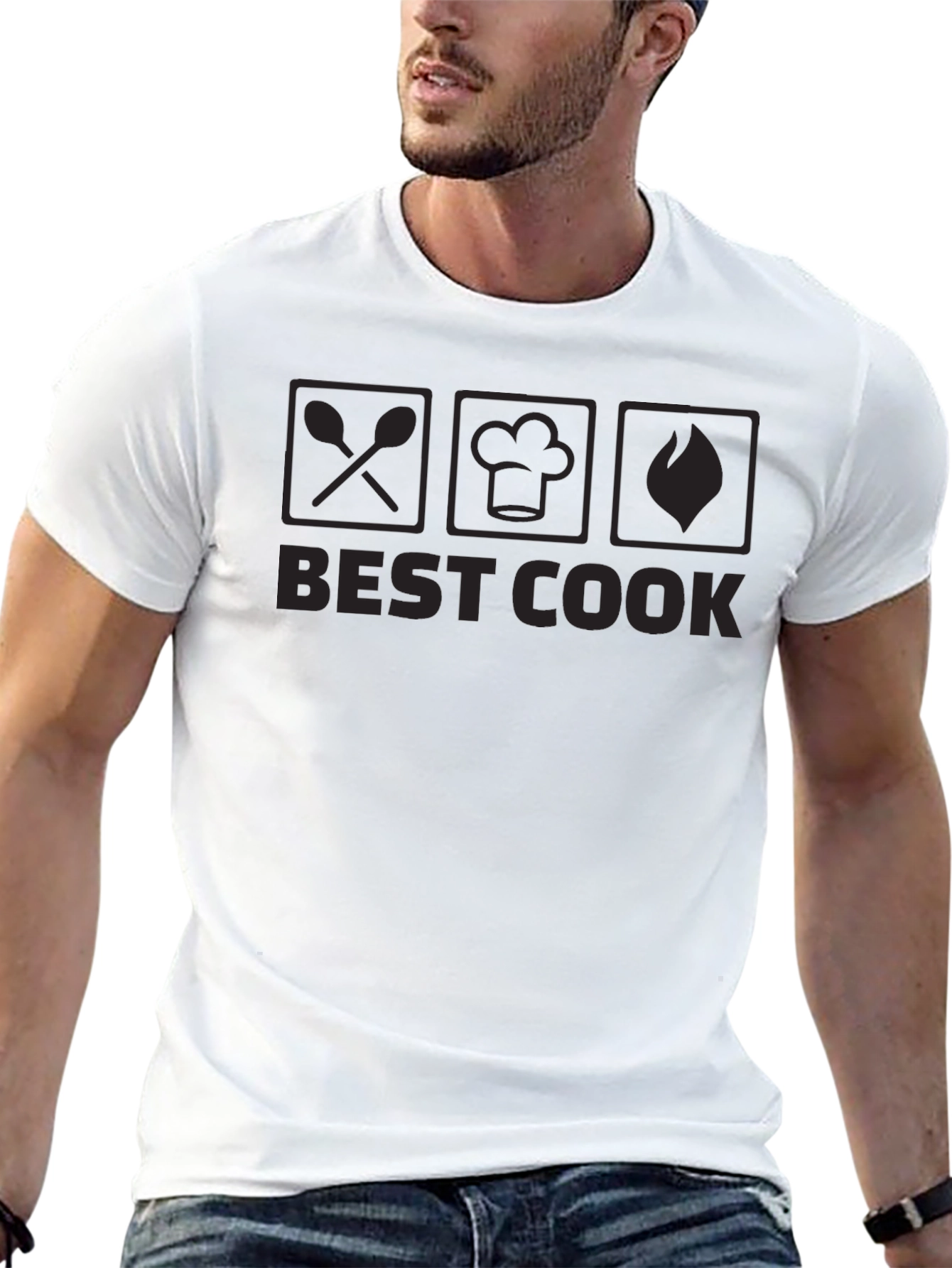Best Cook Graphic T-Shirt Black Cotton Tee