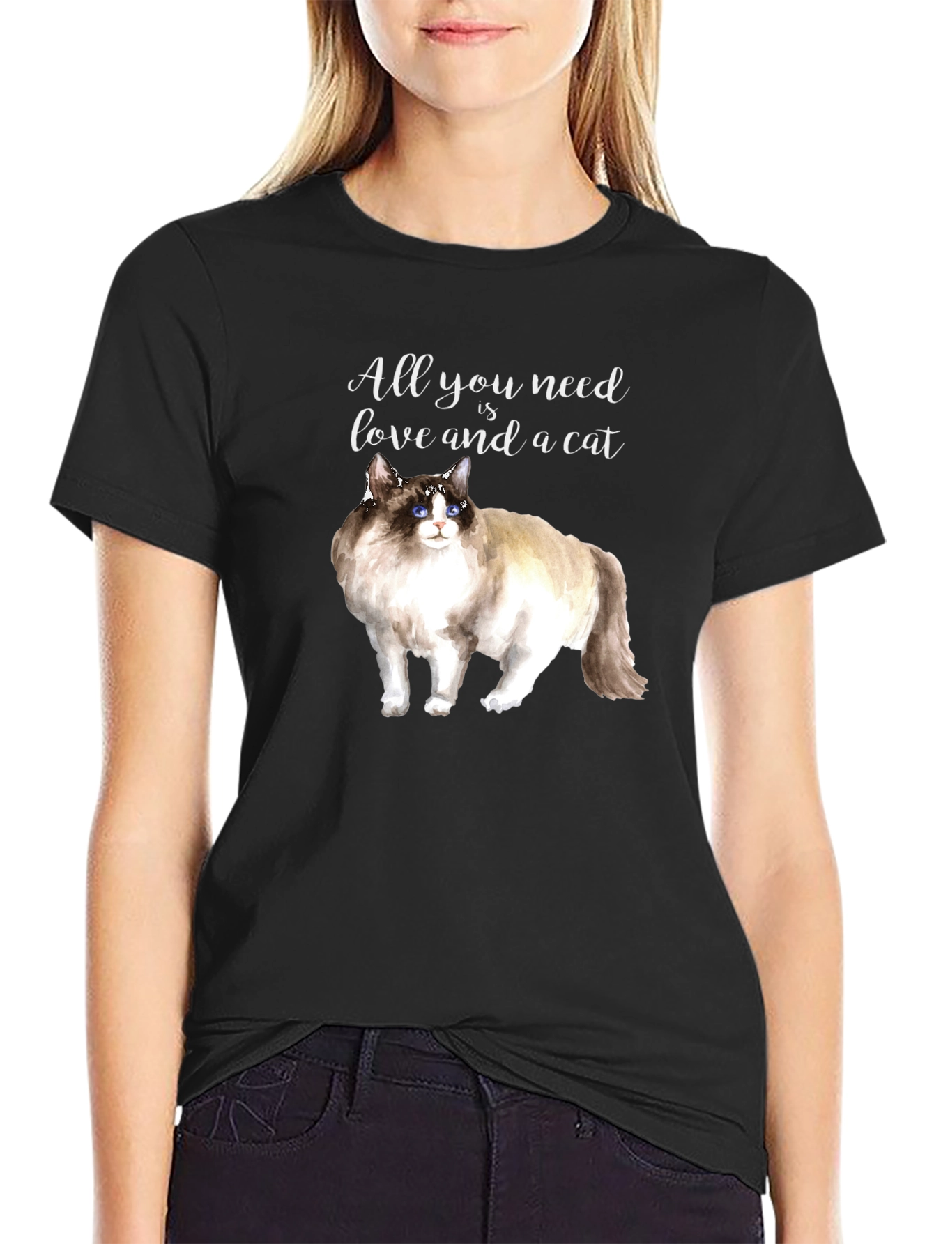 All You Need is Love and a Cat T-Shirt