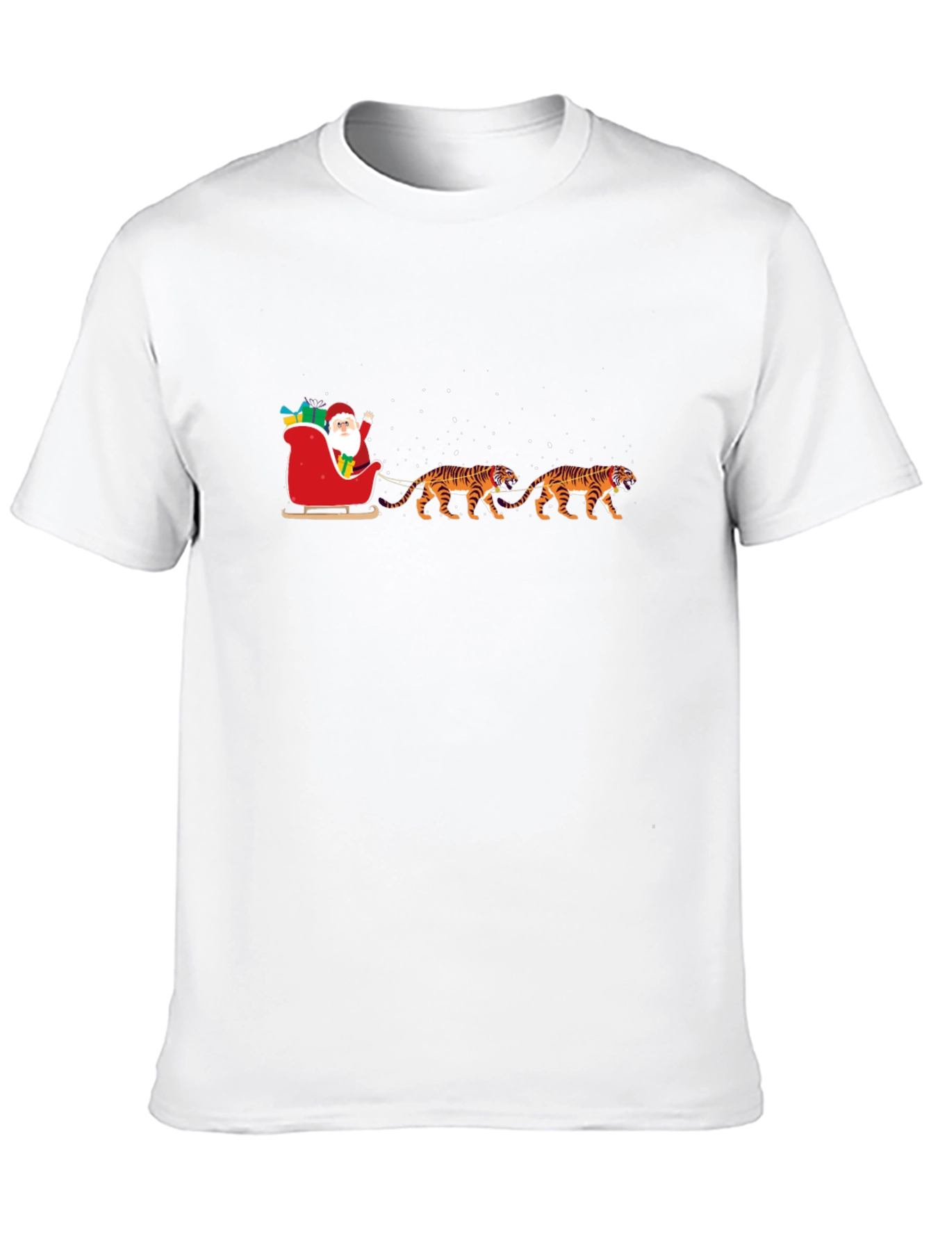 Santa Tiger Sleigh Graphic Tee