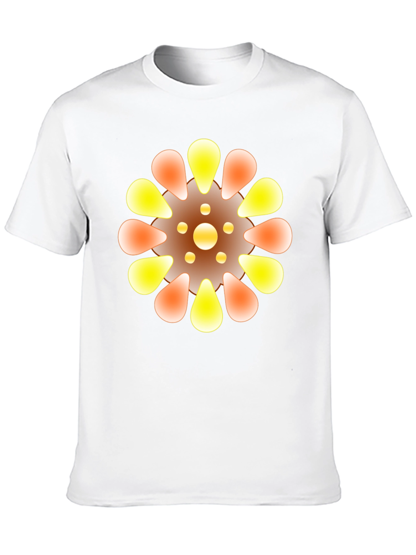 Abstract Floral Graphic Black Tee