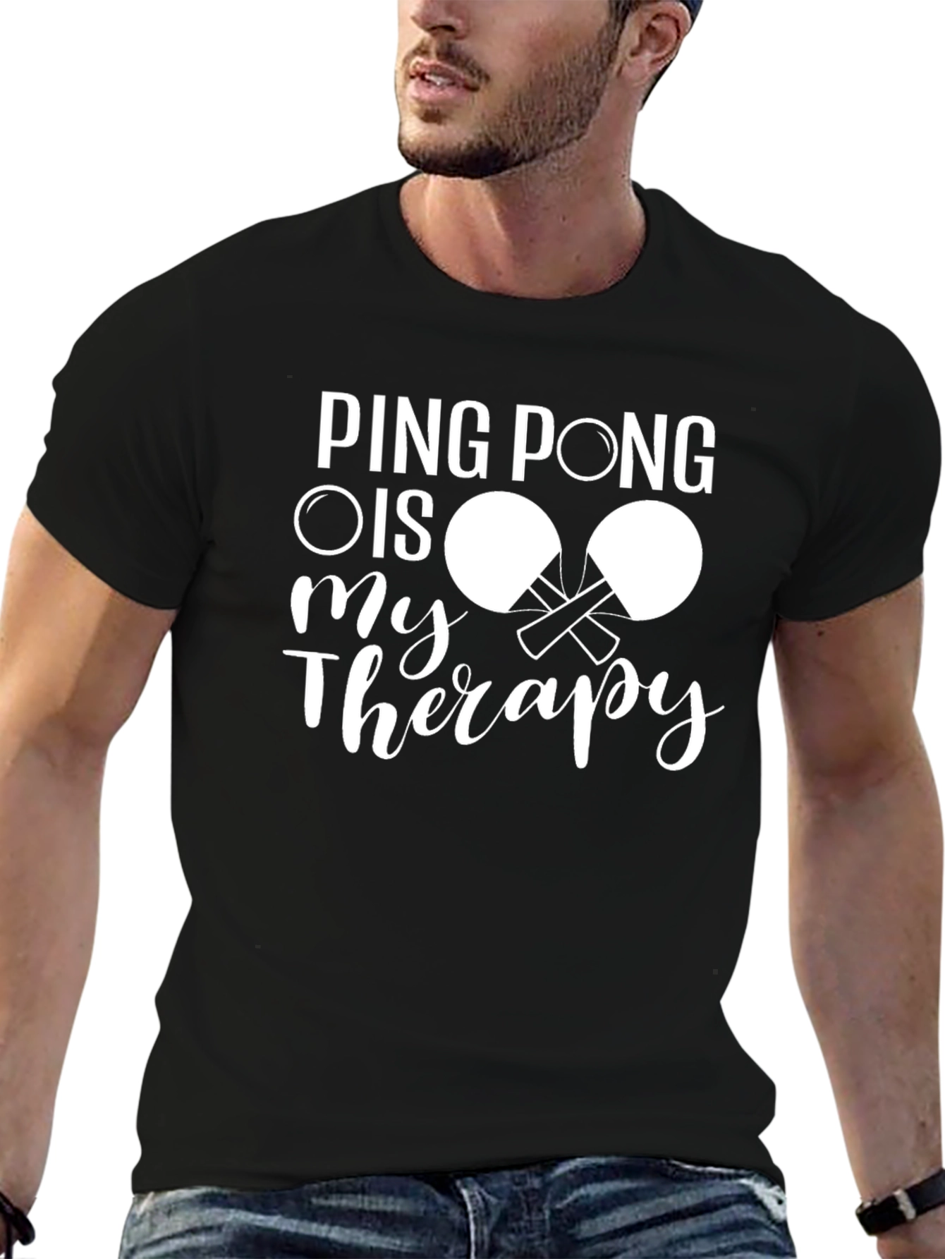 Ping Pong Is My Therapy T-Shirt Table Tennis Tee