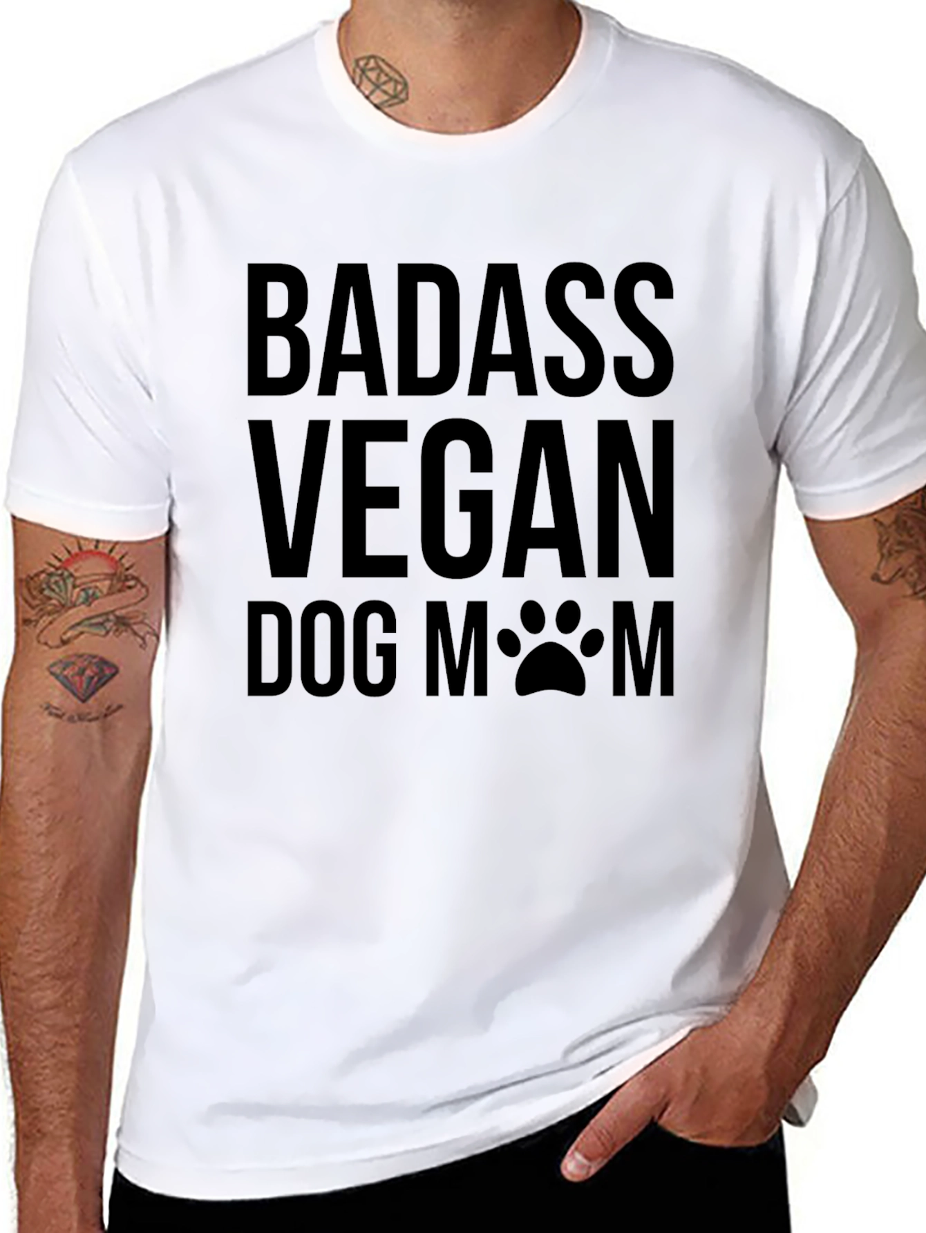 Badass Vegan Dog Mom T-Shirt