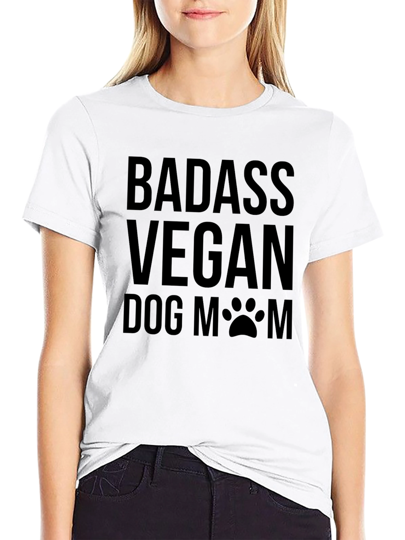 Badass Vegan Dog Mom T-Shirt