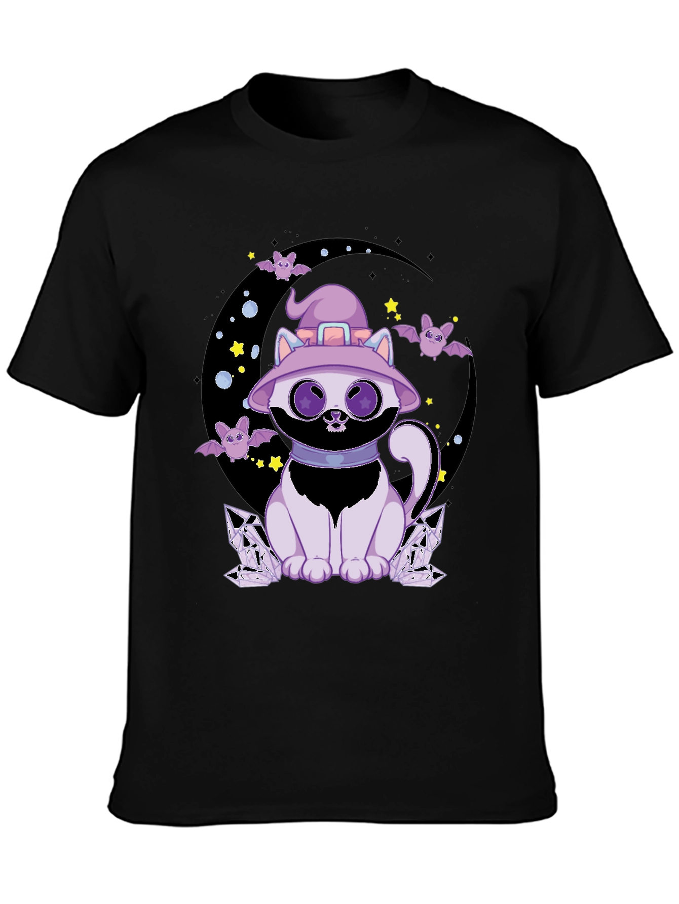 Halloween Witch Cat Graphic Tee