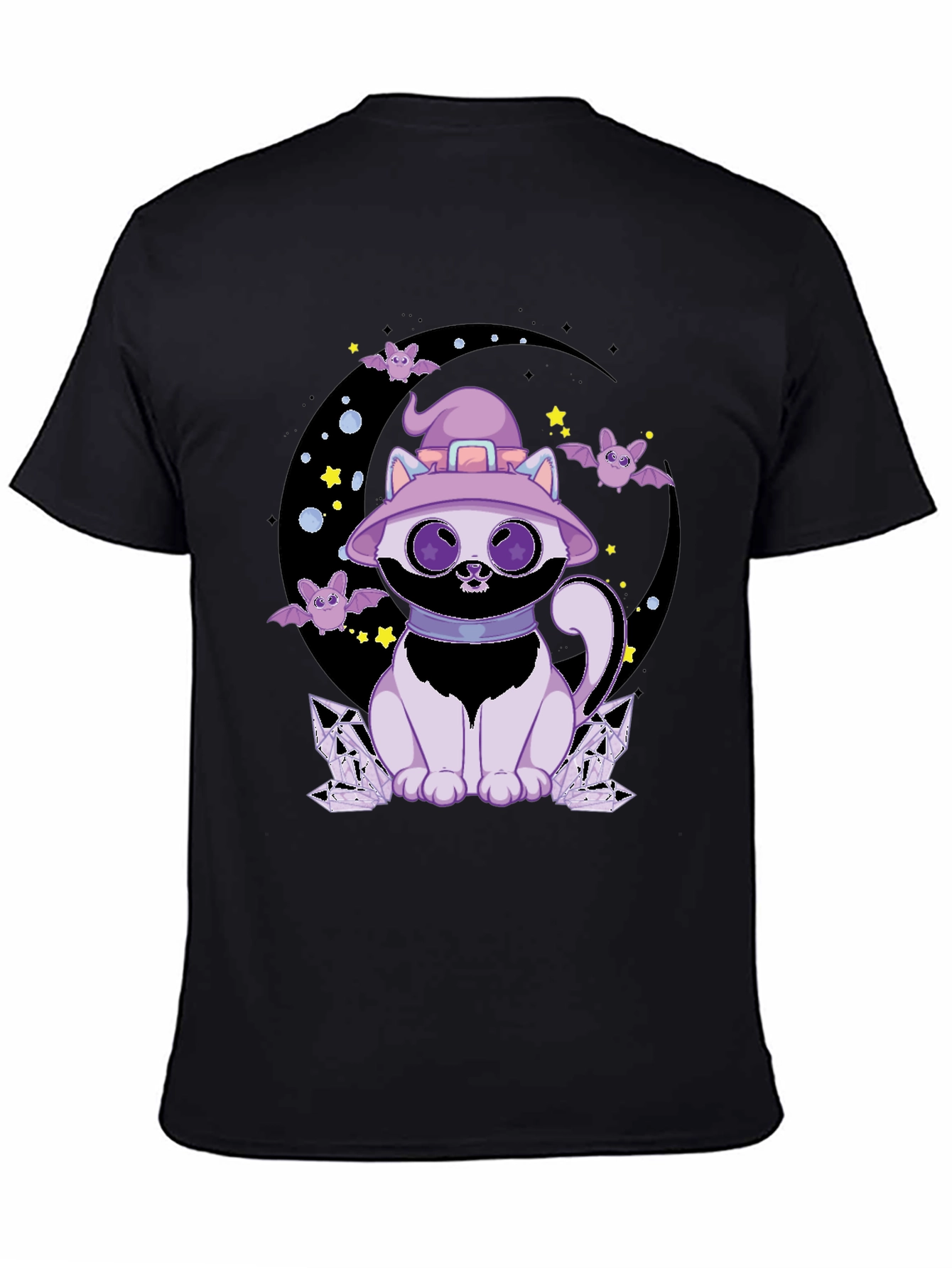 Halloween Witch Cat Graphic Tee