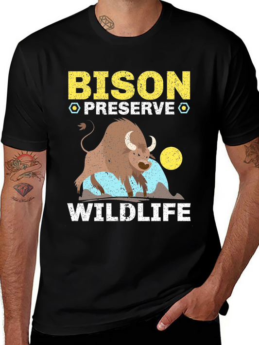 Bison Preserve Wildlife Graphic Tee