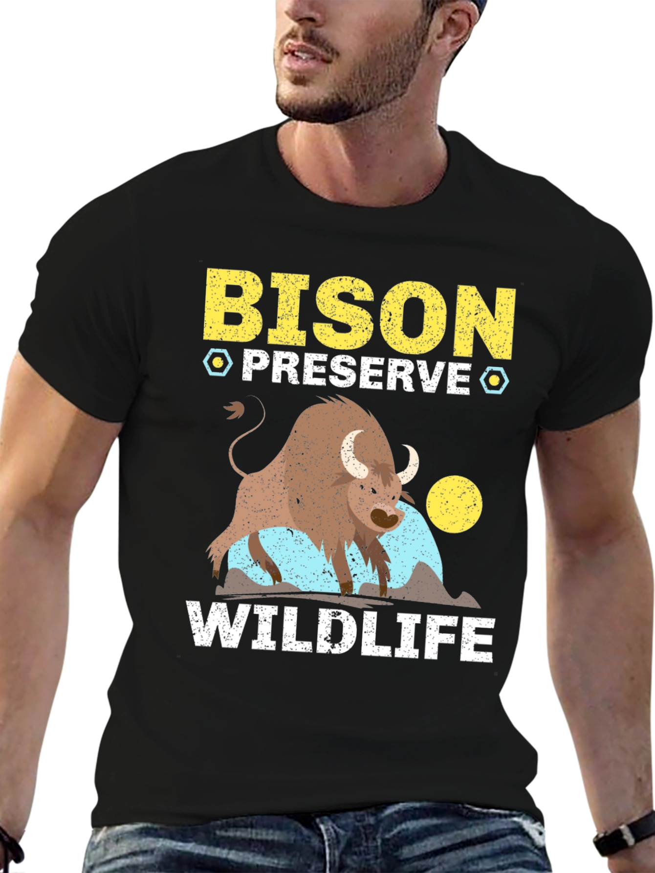 Bison Preserve Wildlife Graphic Tee