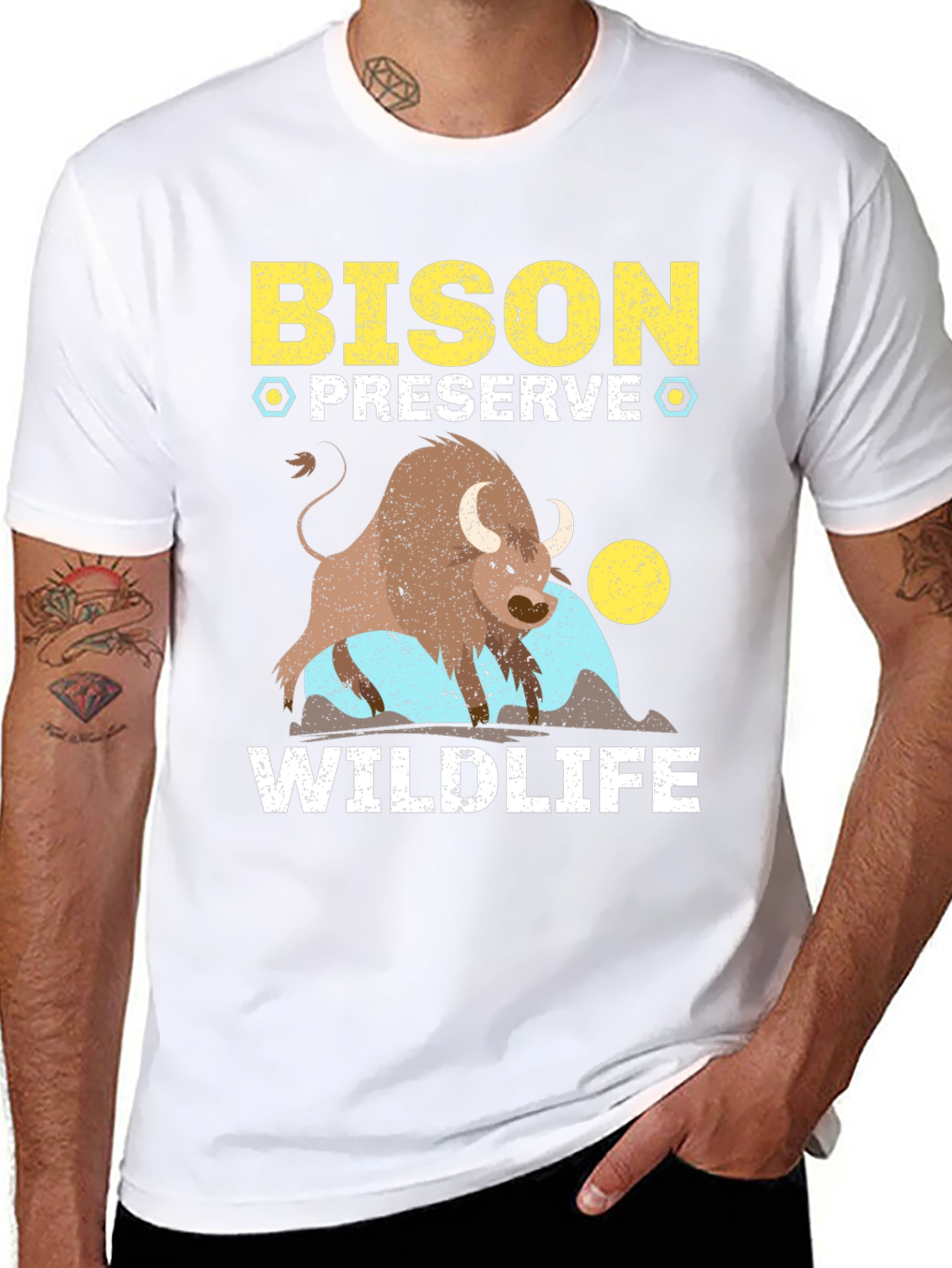 Bison Preserve Wildlife Graphic Tee
