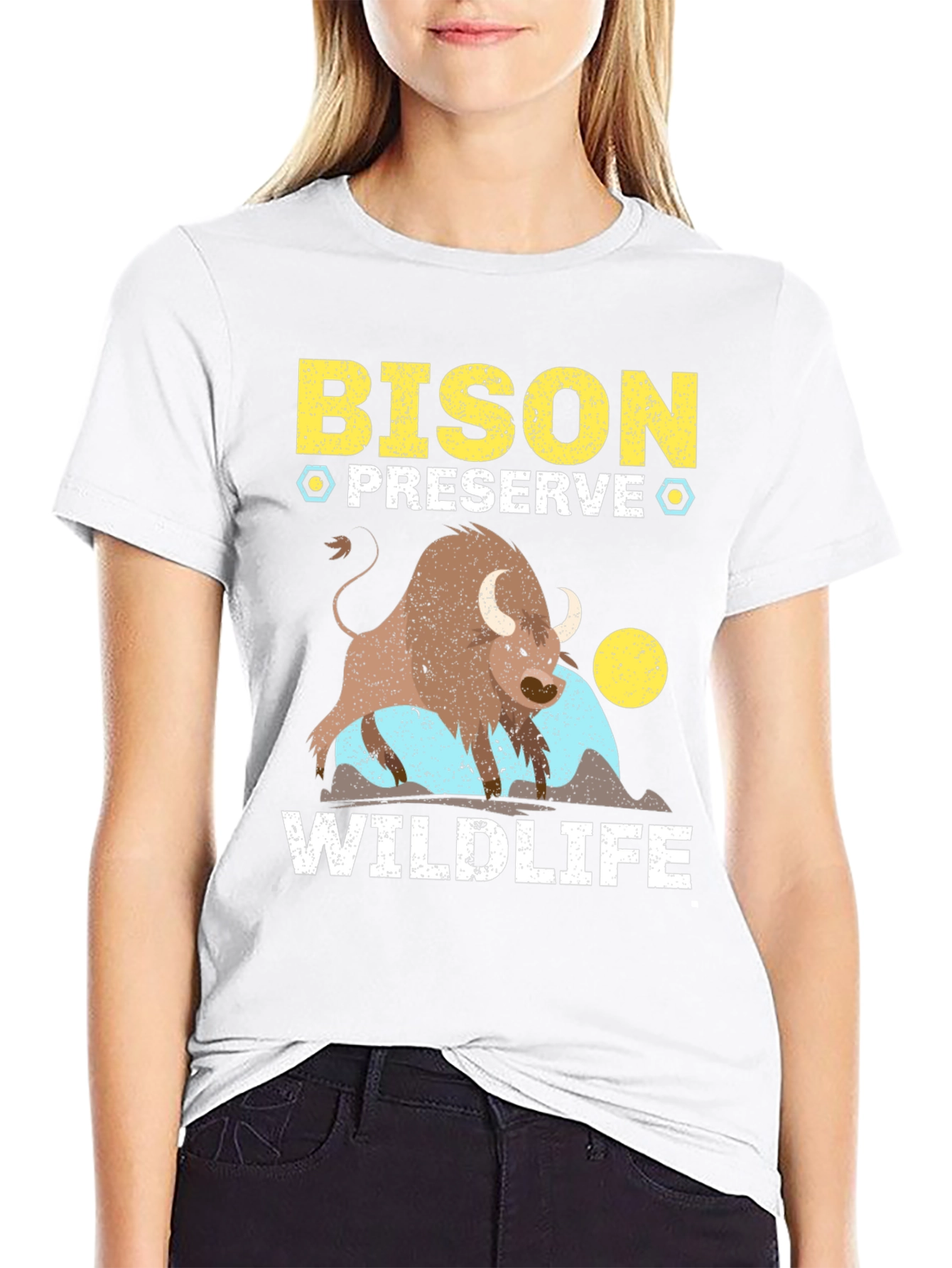Bison Preserve Wildlife Graphic Tee