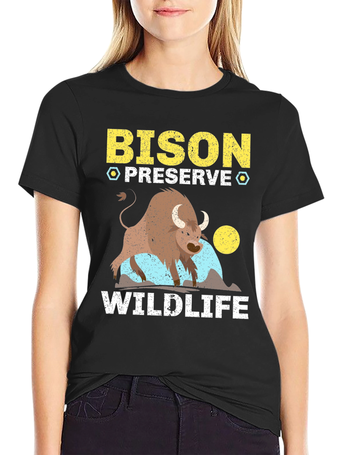 Bison Preserve Wildlife Graphic Tee