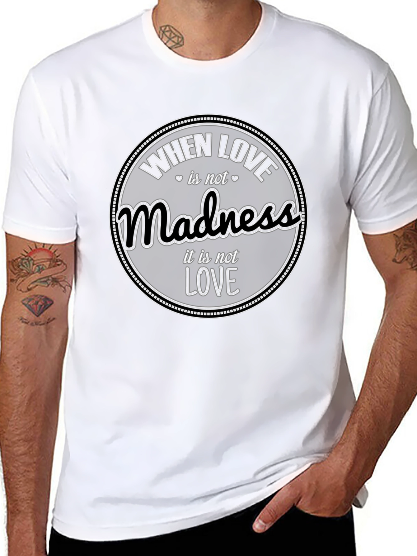 Madness Love Graphic Black Tee