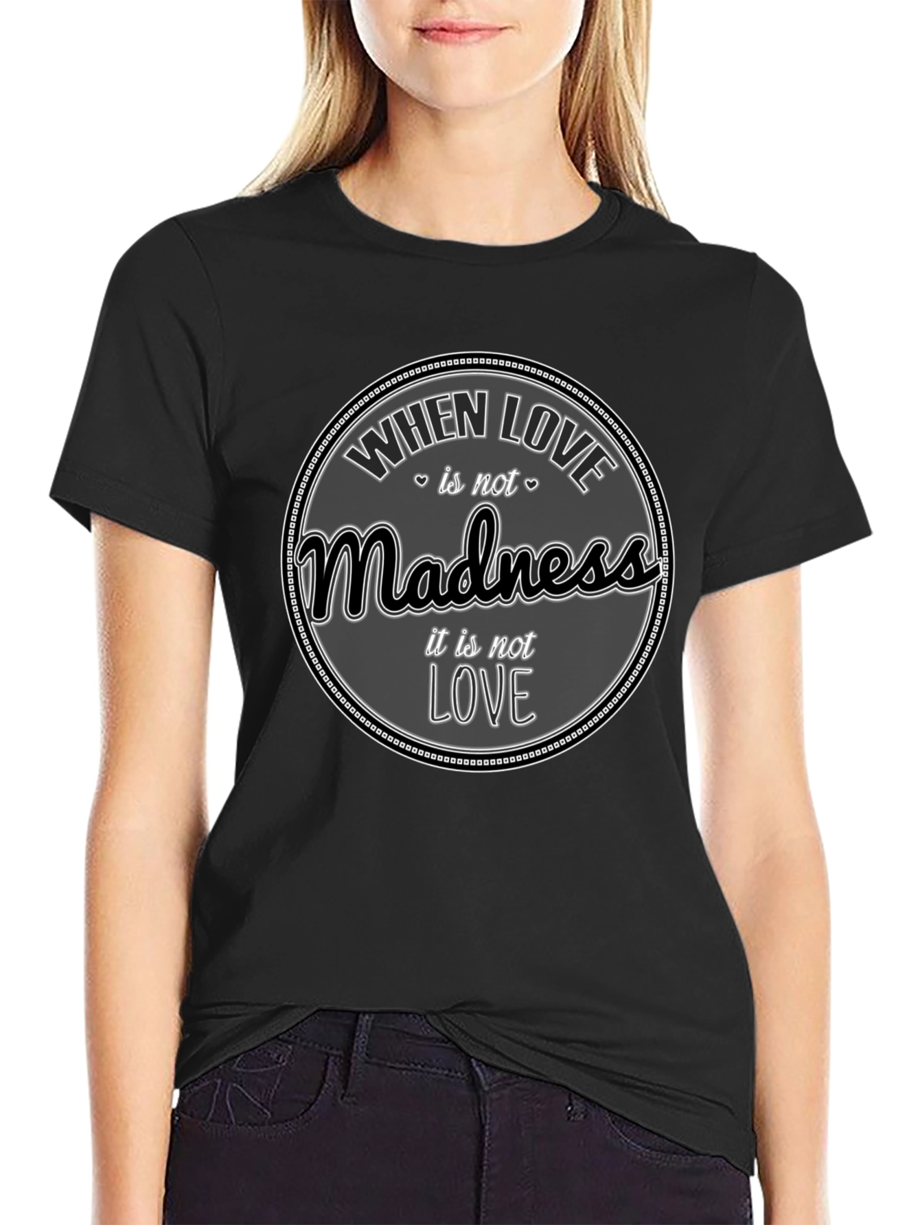 Madness Love Graphic Black Tee
