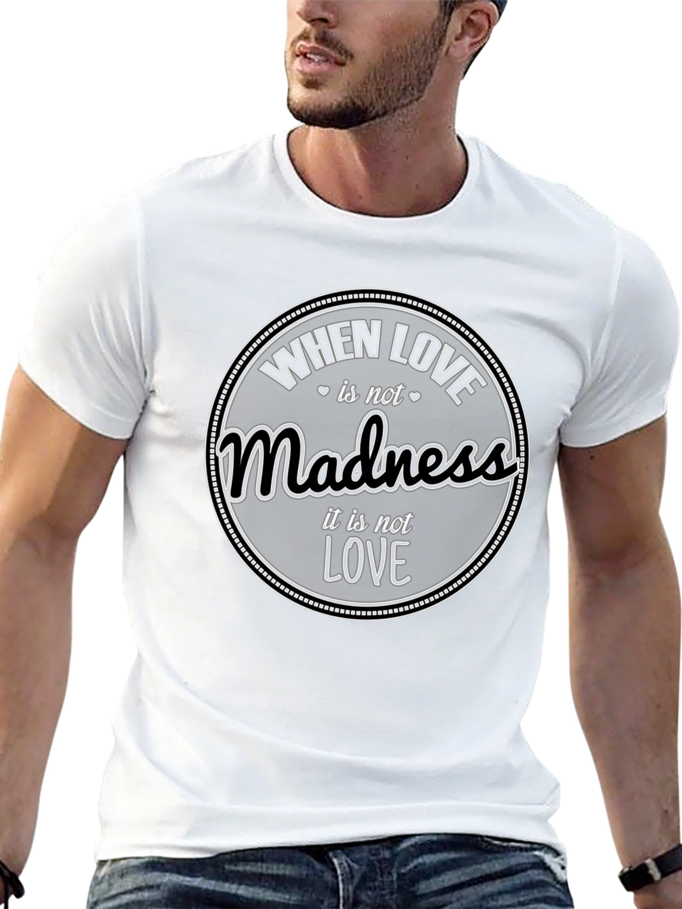 Madness Love Graphic Black Tee