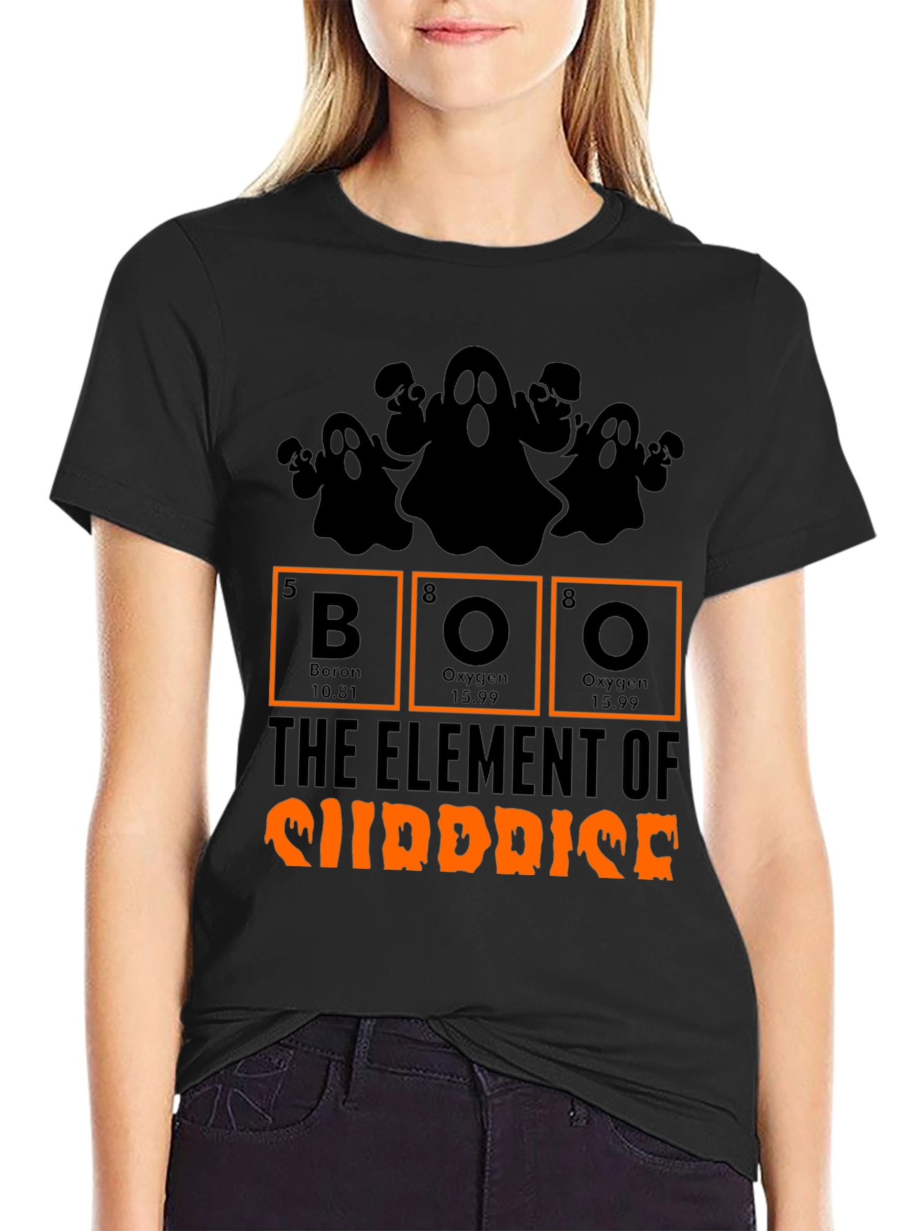 Halloween Boo Element of Surprise Graphic Tee