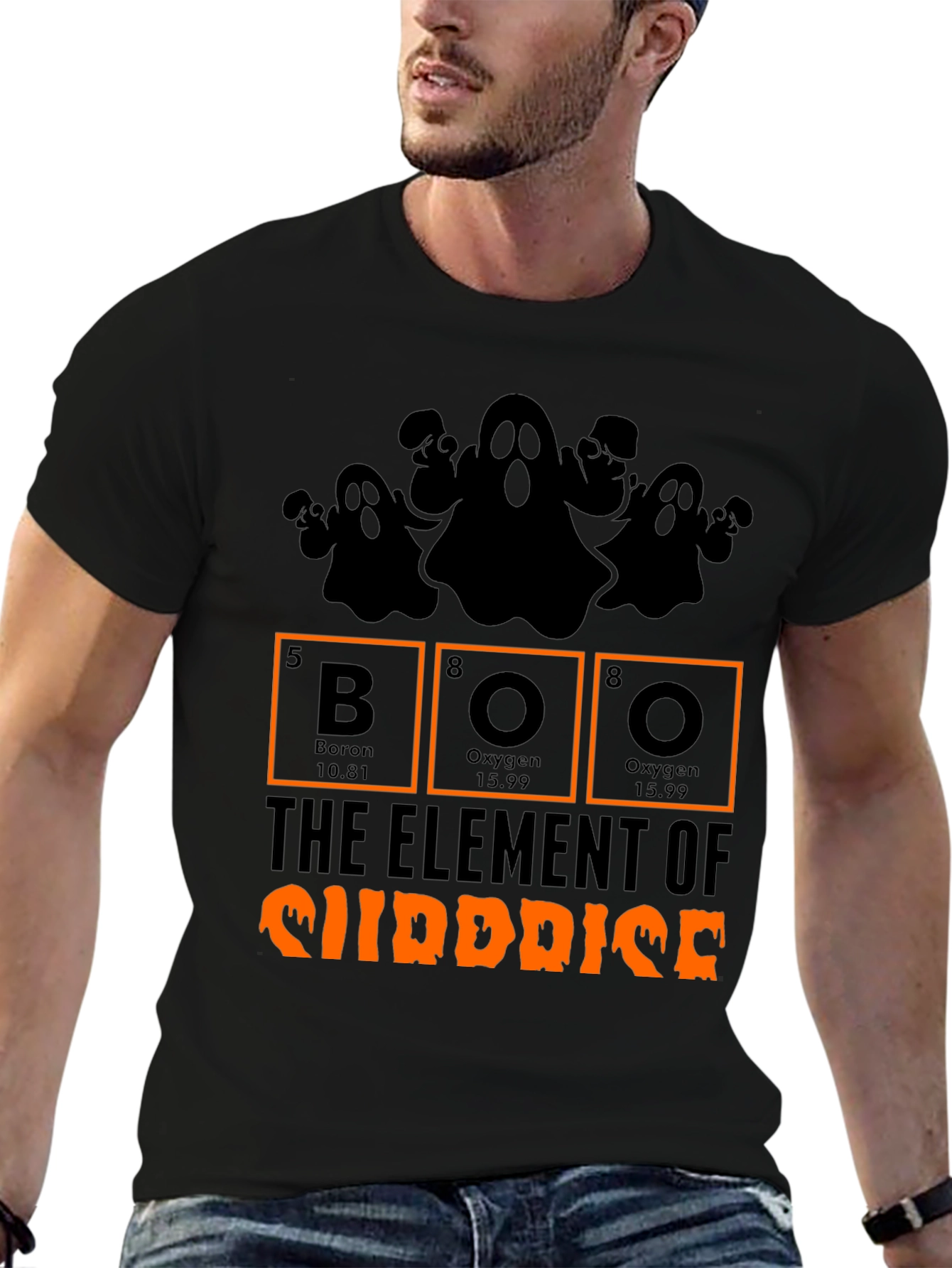 Halloween Boo Element of Surprise Graphic Tee